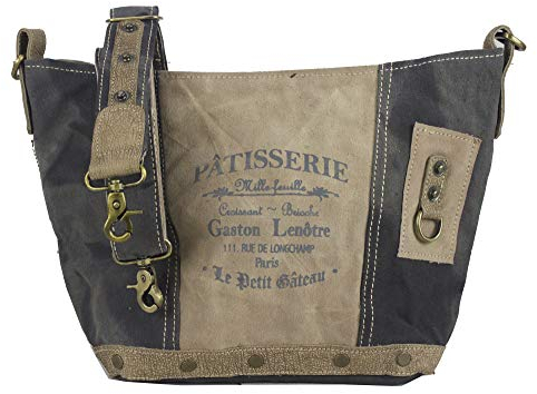 Sunsa Damen Taschen Umhängetasche Handtasche Canvas mit Leder. Große Vintage Crossbody Tasche/bag Schultertasche, Geschenkideen für Frauen/Mädchen nachhaltige Produkte 52215