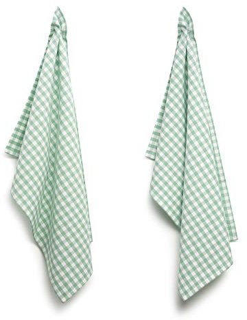 FILU Geschirrhandtücher 4er Pack Mint/Weiß kariert (Farbe und Design wählbar) 45 x 70 cm - hochwertige Küchenhandtücher/Geschirrtücher aus 100% Baumwolle