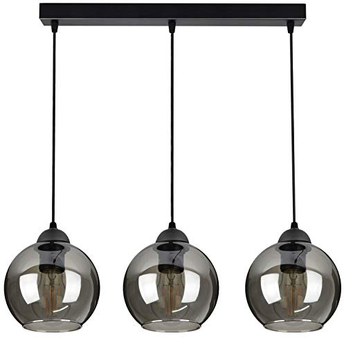 FKL DESIGN Home Deco Deckenlampe Pendellampe Hängelampe Wandlampe Tischlampe Leuchte Pendelleuchte Kugel Schwarz Grau Weiß Lampe aus Serie N100 verschiedene Varianten (BZ3)