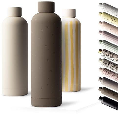 MAMEIDO Thermosflasche 750 ml (Hidden Crush) | 12h heiß/24h kalt, auslaufsicher & BPA-frei, Kohlensäure geeignet, Trinkflasche Edelstahl für Sport, Schule, Büro & Outdoor
