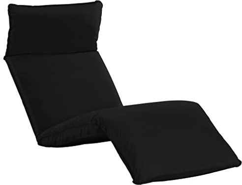 vidaXL Sonnenliege Klappbar Wasserdicht Gartenliege Strandliege Relaxliege Liegestuhl Klappliege Campingliege Liege Oxford-Gewebe Schwarz