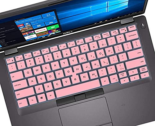 Keyboard Cover for 14 Dell Latitude 5410 5400 5401 5411 Laptop with Pointing, Dell Latitude 7400 14 inch Keyboard Skin Protector,14 Dell Latitude Laptop Accessories-Pink