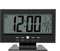 mumisuto Elektrische Uhr, LCD Digital Sound Sensor Tisch-Schreibtischwecker mit Kalender- und Temperaturanzeige, Wecker und Schlummerfunktion für Schlafzimmer Home Office Reisen(Schwarz)