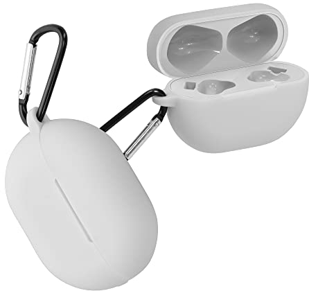 kwmobile Custodia Silicone Cuffie Compatibile con Huawei FreeBuds Pro Cover - Custodia Porta Auricolari con Moschettone - Case grigio