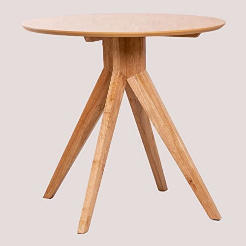 SKLUM Runder Esstisch aus Holz (Ø80 cm) Sekiz Braun Natur