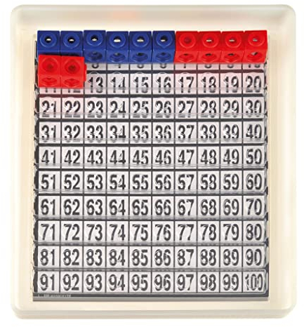 Steckwürfel-Multibox, Set mit Grundplatte und Steckwürfel in blau und rot | Wiemann Lehrmittel
