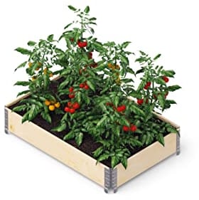 Kronus Palettenrahmen Hochbeet 80x60x19,5cm stapelbar Aufsatzrahmen Klapprahmen