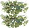 Operitacx Kranzs?ulenkerzenhalter 2Pcs Eucalyptus Kerzenringe Kränze Kleine - Kranz- Säulenkerzenhalter für Hochzeitszentrum Home Door Tabletop Dekoration Runder Grüner Kerzenkranz