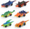 Sarsumir Dinosaurier Spielzeug Auto 6 Stück Dinosaurier Auto Spielzeug für Jungen Mädchen Dinosaurier Zurückziehen Spielzeugauto Geschenke für 3 4 5 6 Jahre Kinder Spielzeug, Helle Farbe