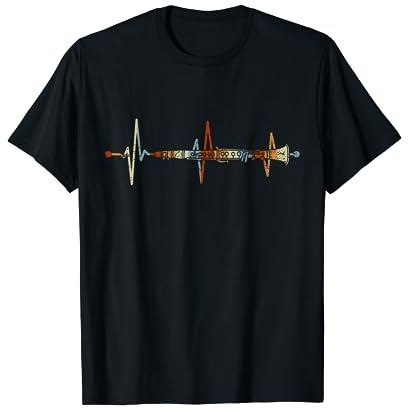 Orchester Klarinettist Herzschlag Klarinette T-Shirt