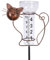 Venniy Outdoor-Regenmesser für Hof und Garten – Eisen-Regenmesser im Katzen-Design, mit großer Kapazität und doppeltem Glasrohr, leicht zu lesen