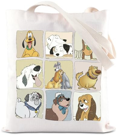 FOTAP All Pets Movie Dogs Group Gift Dogs Jigsaw Puzzle Shopping Tote WDW Magic Kingdom Gift Dog Lovers Gift Vacation Holiday Bag Gift (Dogs Group uk)