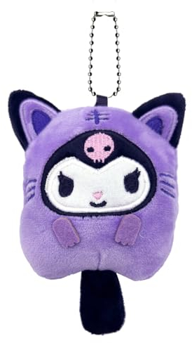 Ubephant Kuromi Schlüsselanhänger, Kuromi Kuscheltier 13cm, Schlüsselanhänger Plüschtier Cartoon K-uromi Anhänger Schlüsselanhänger Anime Kinder Plüschtier Rucksack Pandent Geschenke