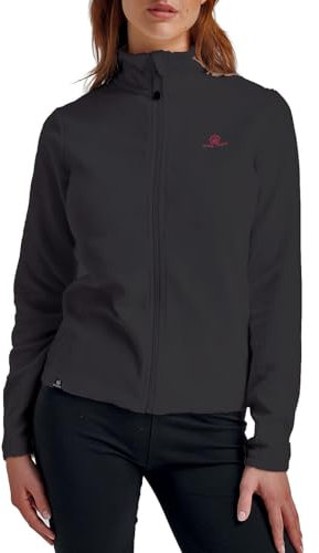 Athl Dpt. Maglia Donna in Micropile con Zip Sportiva - Felpa Giacchetto Donna con Zip in Pile Collo Alto Sci Trekking Tempo Libero attività all'aperto Lavoro (L, Nero)