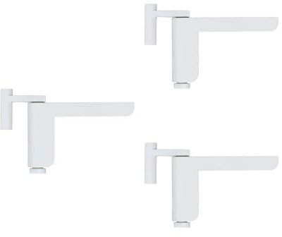 ABUS Türschließer 2603 für leichte Innentüren – geeignet für DIN links und rechts schließende Zimmertüren – ohne Bohren, ohne Schrauben – Weiß - 3er Set