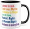 Science is real Tasse mit Spruch - Geschenk Black lives Matter - Kaffeetasse aus Keramik 330 ml - Anti-Rassismus Gleichberechtigung LGBTQ Zusammenhalt Feminismus - Kaffee-Becher (Weiß/Schwarz)