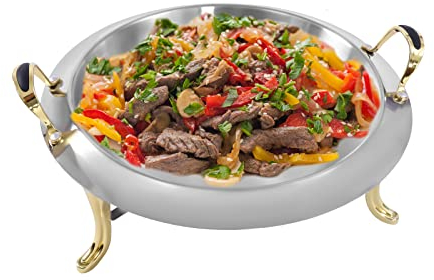 JDBDU Chafing Dish, 3L Edelstahl Warmhaltebehälter mit Deckel, Speisewärmer Rechaud Wärmebehälter Chafing Dishes für Catering, Camping, Buffet und Party