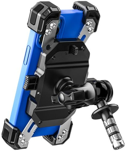 VAZESWIN Fork Stem Phone Mount for Motorcycle for Stems 12mm to 25.4mm, Compatible with 5.4-7 Phones