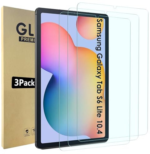 Bigqin 3 Pack Screen Protector Compatible with Samsung Galaxy Tab S6 Lite 2024/2022/2020, Tempered Glass Film HD Clear Scratch-Resistant,9H Protector with Install Tools
