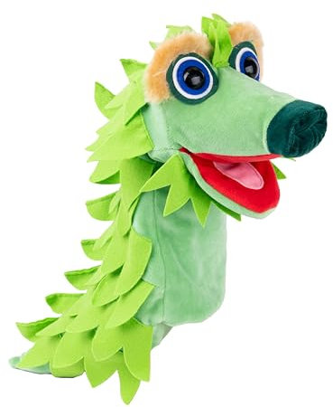 Marionette Märchenfigur Handpuppe Drache Lalobe 51 cm, Mehrfarbig, für Kasperletheater