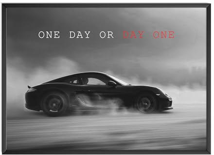 MJ-GRAPHICS® Motivationsbilder Porsche 718 Bilder Büro, A4 Bild Büro Motivation Poster Porsche GT Jungen Motivationsbilder Auto Mood Poster Luxus, Motivation Bild Affirmationen Büro Bild ohne Rahmen