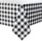 Romanstile wipe clean Table Cloth PVC black and white rectangular Gangham table cloths,waterproof tablecloth,Oilcloth,Decorations for Christmas Birthday Party Picnic Home Garden Outdoor,55x78 inch