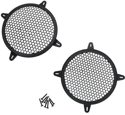 HAJXZH Lot de 2 grilles de protection en maille plastique pour caisson de basses de voiture 20,3 cm