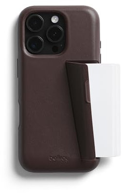 Bellroy Phone Case – 3 Card per iPhone 16 Pro Max (custodia per iPhone in pelle, portafoglio per telefono) - Ganache