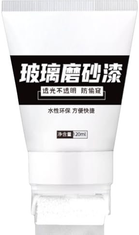 Hailerio Peinture pour verre dépoli de 120 ml, résistante aux UV, à base d'eau, vernis givré imperméable pour fenêtre, protection de l'intimité pour salle de bain