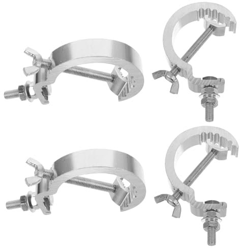 TOYANDONA 4 Stück Haken für Bühnenlicht Lichter Traversenklemmen Textmarker-Bänder Lampenhaken led ligts led-light Hochleistungs-Lichthaken Lichthaken für Traversen Aluminiumlegierung Silver