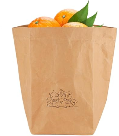 Papier-Einkaufstüten, wasserdichte Lebensmittel-Papiersäcke, Einkaufs-Organizer, Papiertüten, waschbare Papiertüte, Camping-Aufbewahrungs-Papiertüten, Picknick-Papiertüten, Heimaufbewahrungspapiertüte