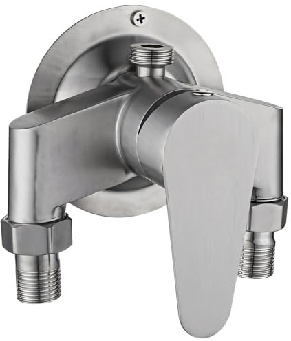 Mitigeur de douche mural en acier inoxydable, robinet extérieur en nickel brossé