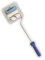 Small Long Handled Paint Roller Set 4 inch - 2 Roller Refills Foam and Fabric Heads - Long Reach Decorating Paint Roller - Suitable for Walls Ceilings Radiator and skirting Boards.