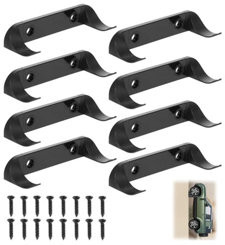 8 Pcs Cars Display Holder Bracket Toy Shelves,Compatible with Lego Car,for Speed Champions Wall Mount Series with Screws for Enthusiasts,for f1 Car,Hooks for Stand Sturdy Vertical for Collectors