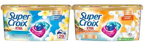 Super Croix - Lot de 2 Pack de 28 Capsules de lessive - Bora Bora - Maroc