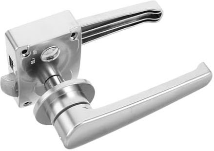 MAGICLULU Poignée de Porte RV en Alliage ABS, Serrure Intimité sans Clé | Salle de Bain, Ouverture vers L’Extérieur, Usage Camping-Remorque, Argenté, Compact
