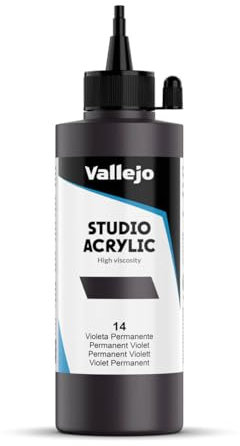Vallejo ACRYLIC STUDIO, PINTURA ACRÍLICA, 200ML, VIOLETA PERMANENTE, Nº 14