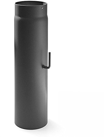 raik Rauchrohr/Ofenrohr 160 mm Durchmesser 500 mm Länge mit Zugregulierung Stahlblech 2 mm Gussgrau SH035-160-gg