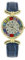 Armbanduhr Millefiori, mit Murano-Glas, mit Lederarmband – Blau