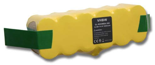 vhbw batteria compatibile con iRobot Roomba 555, 560, 562, 563, 564 aspirapolvere, Home Cleaner (3000mAh, 14,4V, NiMH)