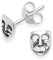 Sterling Silver Comedy and tragedy Earrings - Drama Masks Stud Earrings - SIZE: SMALL 6mm x 5mm. MUCH SMALLER THAN SHOWN (note how large the post is). Gift boxed. 5252