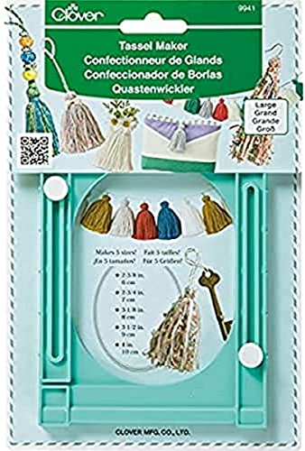 Clover Quastenwickler / VE3 groß Tassel Maker, Plastic, grün