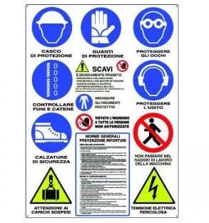 CARTELLI P/CANTIERI-SCAVI 12 SIMBOLI POLIONDA