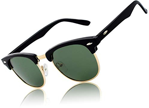 CGID Sonnenbrille Herren Damen Retro Vintage Halbrahmen Polarisiert UV400 Schutz