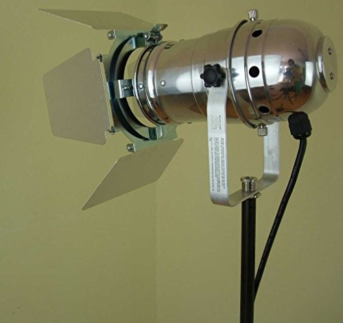 Varytec PAR 30 Spot-Light Scheinwerfer SILBER polish PAR-30 mit Torblende, E-27 Fassung & Kabel mit Schuko-Stecker