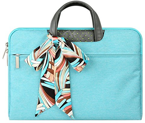 Laptop Sleeve Case Briefcase Spill Resistant Shockproof with Scarves for 10.1 11 Laptops/Notebooks/Ultrabooks/Netbooks Light Blue 2