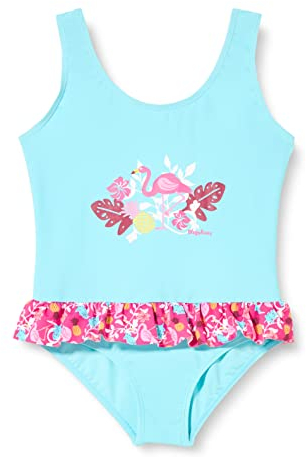 Playshoes UV-Schutz Badeanzug Mädchen Schwimmanzug Badebekleidung, Flamingo, 110/116
