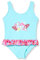 Playshoes UV-Schutz Badeanzug Mädchen Schwimmanzug Badebekleidung, Flamingo, 110/116