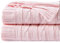 NTBAY Kuscheldecke Aus Baumwolle Mit Zopfmuster Super Weich Warm Mehrfarbig, Decke als Sofadecke Wohndecke 130x170 cm, Baby Pink