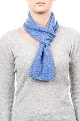 Dalle Piane Cashmere - Mini Schal aus 100% Kaschmir - Made in Italy - für Frau, Farbe: Hellblau, Einheitsgröße
